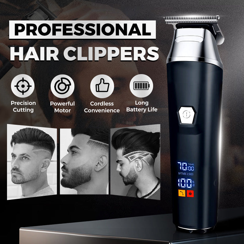 🎉Household Digital Display Professional Electric Hair Clipper Set✂️