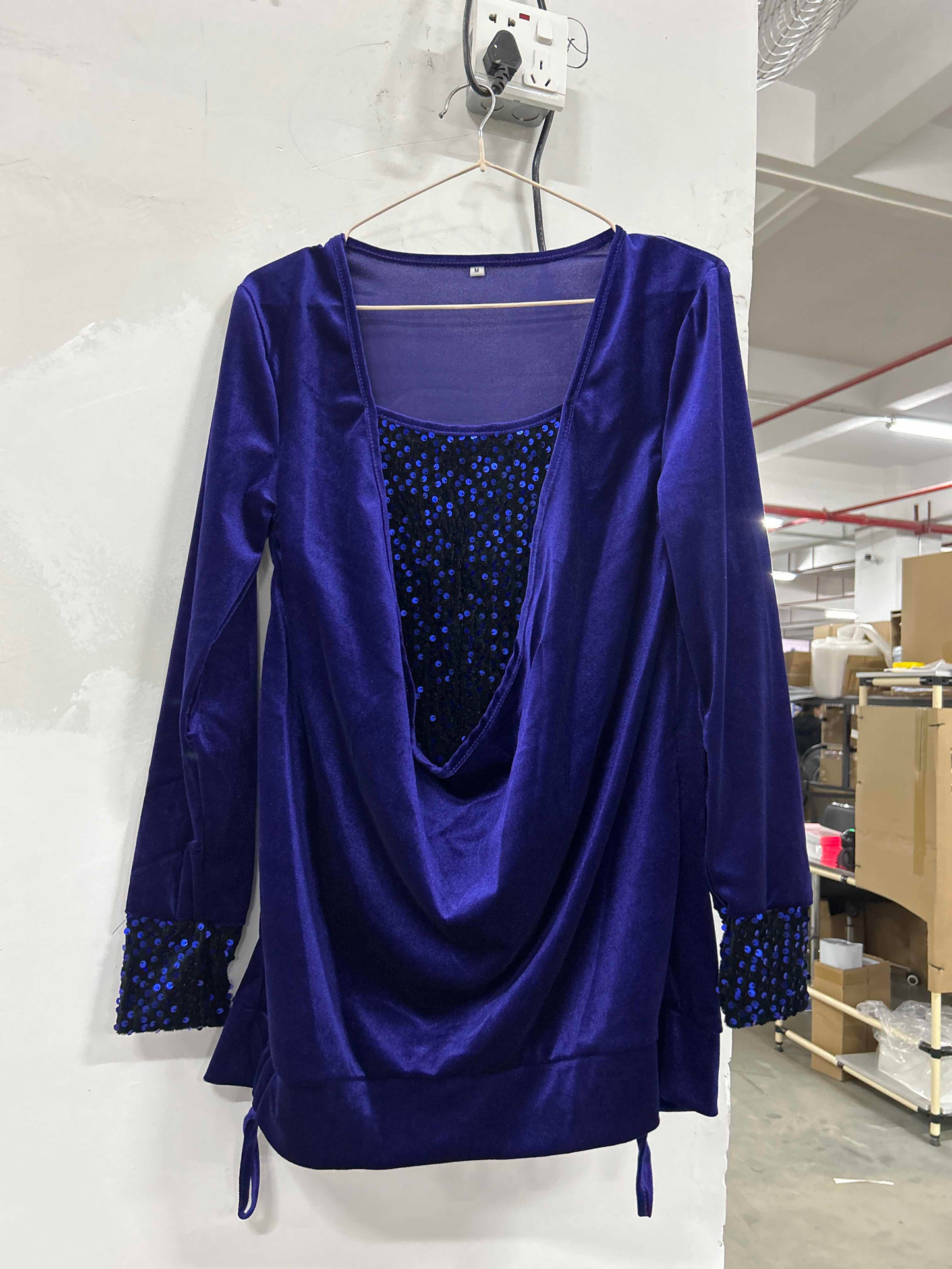 🔥Sequin Loose Smocked Fake Two-Piece Top
