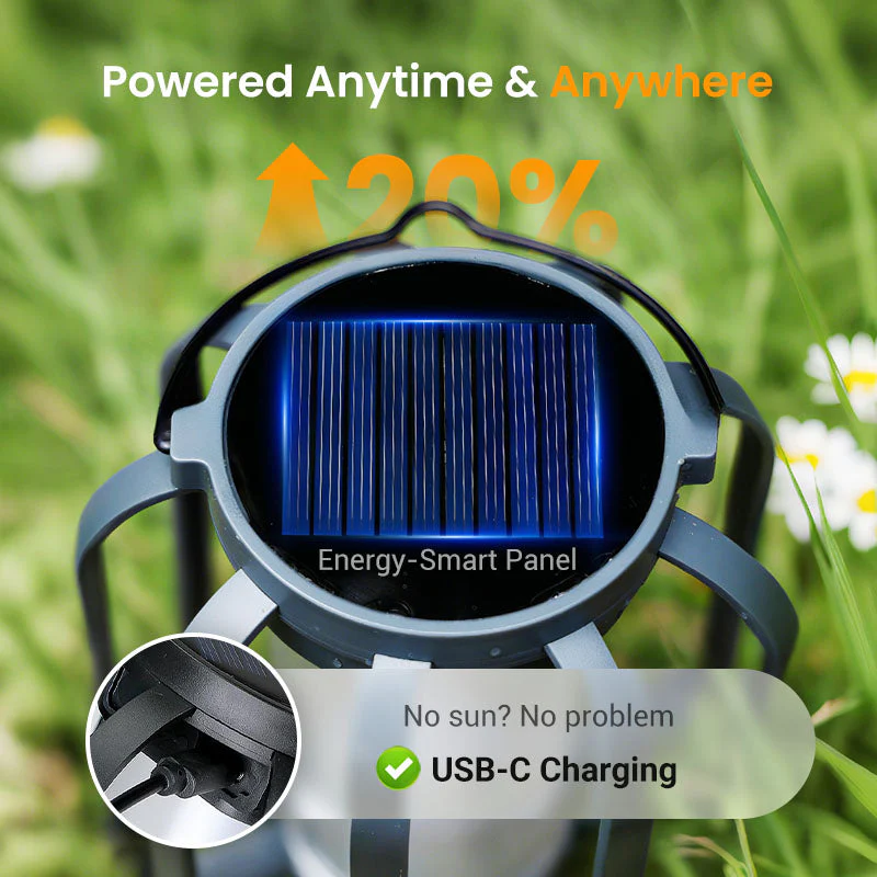 🌞Summer Sale 🔥Solar Lantern Outdoor Light with 4 Modes
