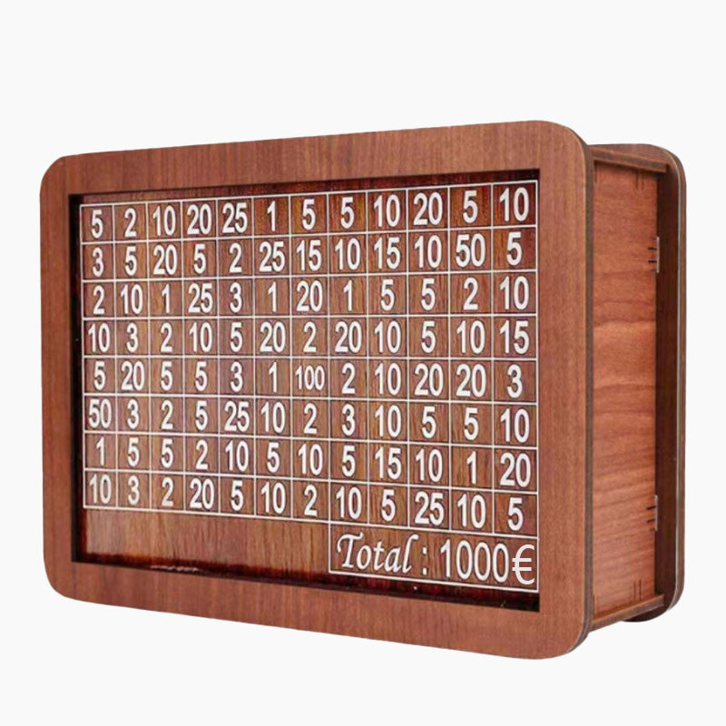 🎁Wooden Money Saving Box with Maker Pen