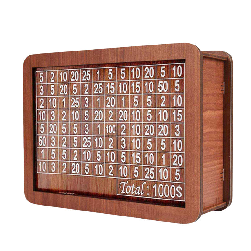 🎁Wooden Money Saving Box with Maker Pen