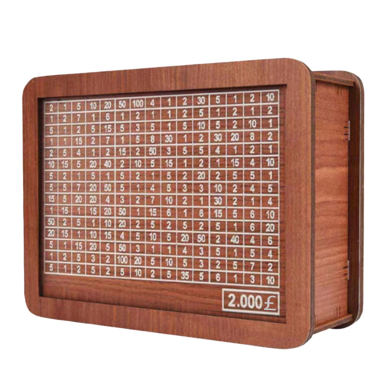 🎁Wooden Money Saving Box with Maker Pen