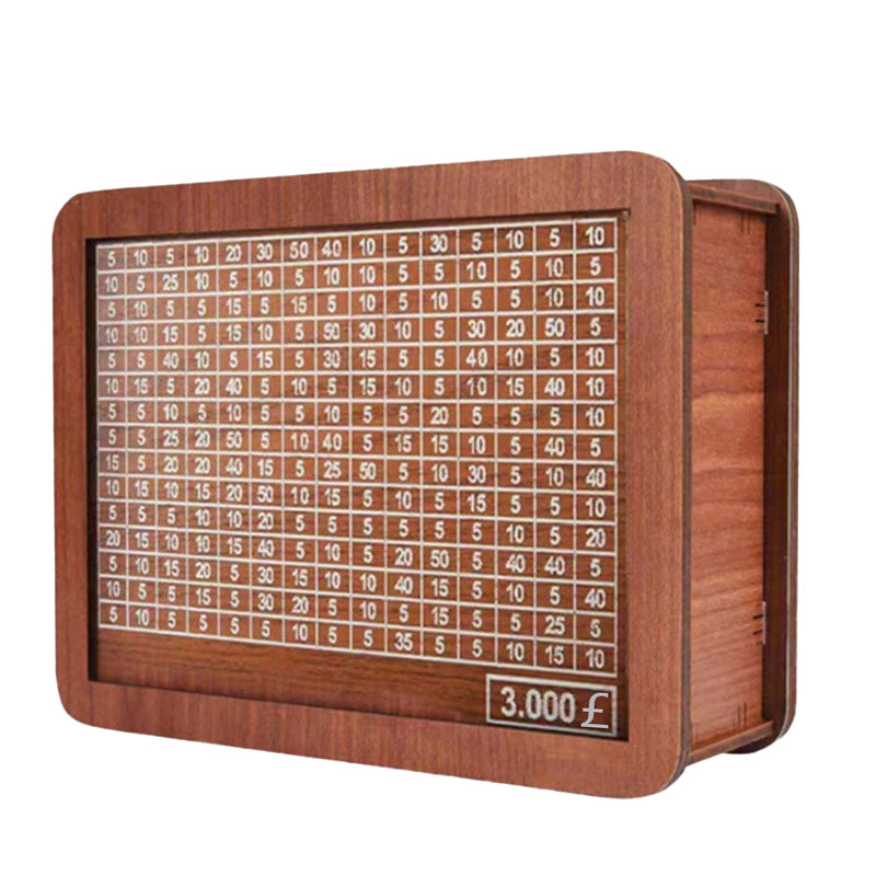 🎁Wooden Money Saving Box with Maker Pen