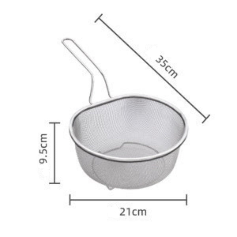 ๐ Handheld Steel Sieve โ No Rust, No Splatter ๐ฒ