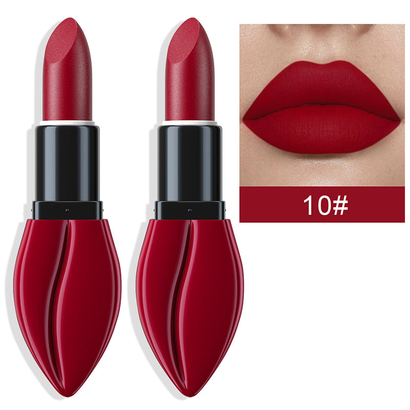 Long-Lasting Lip-Shaped Matte Lipstick