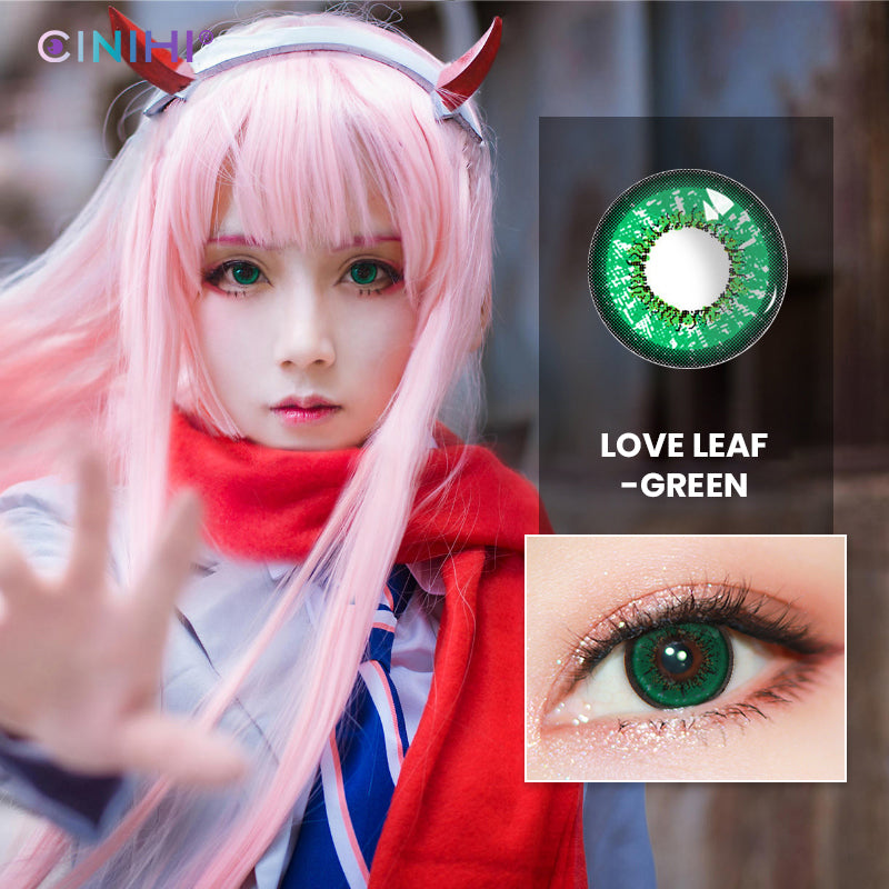 Love Leaf Green Cosmetic Colored Contact Lenses