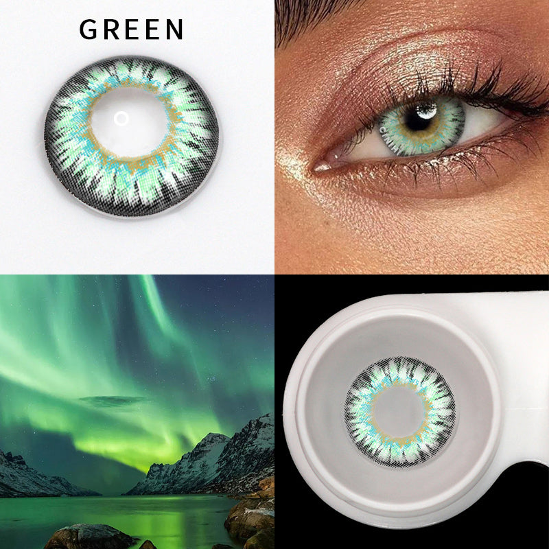 Milk Powder Green Cosmetic Colored Contact Lenses