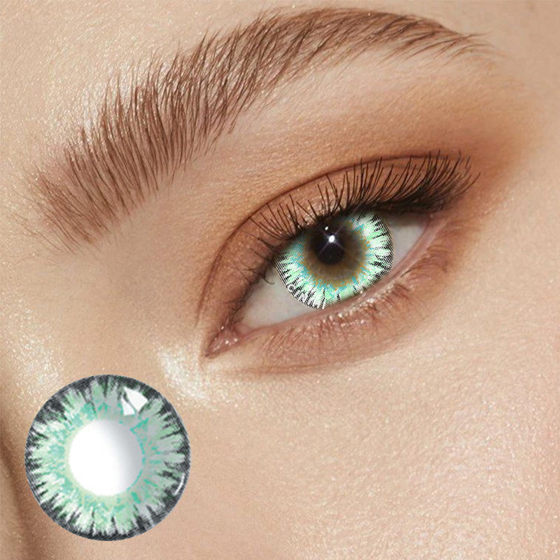 Milk Powder Green Cosmetic Colored Contact Lenses