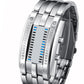 ⌚ Men's Binary LED Watch – Stainless Steel, Blue Light, Sporty, Water-Resistant, Modern ⚡