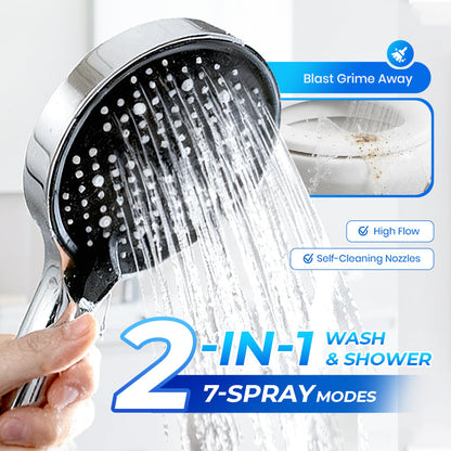 🚿 High-Pressure Rainfall Shower Head - 360° Adjustable Angle, Easy-Clean Nozzles & Universal Fit for Refreshing Showers 💦📦
