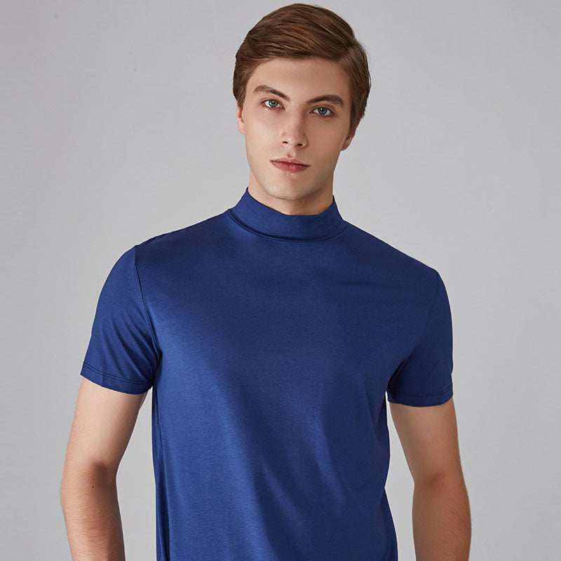 Men's T-shirt with Collar and Slim Fit