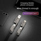 4-in-1 [60W Fast Charging & Data Sync] Flat Braided Anti-Tangle Charger Cord with Velcro