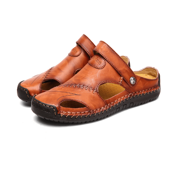 【Handmade】High Quality Soft Leather Casual Sandals For Men