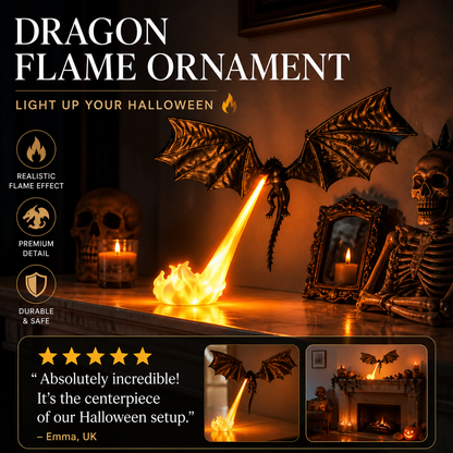 🐉🔥 Dragon Flame Decoration – Realistic Flame Effect, PLA Silk Thread – A Must-Have for Halloween Decor! Add 2+ Items for Discount 🎃🌙✨