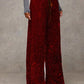 🖤Women's Glitter Fashion Adjustable Drawstring Slimming Elastic Waist Straight-Leg Pants