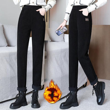 Women's High-waist Warm Faux Fleece-lined Pants