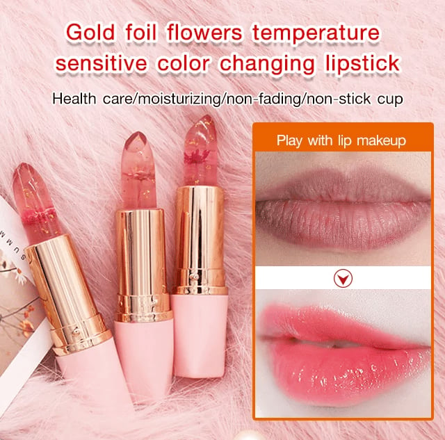 💋Crystal Jelly Flower Color Changing  Lipstick💄