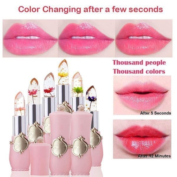 💋Crystal Jelly Flower Color Changing  Lipstick💄