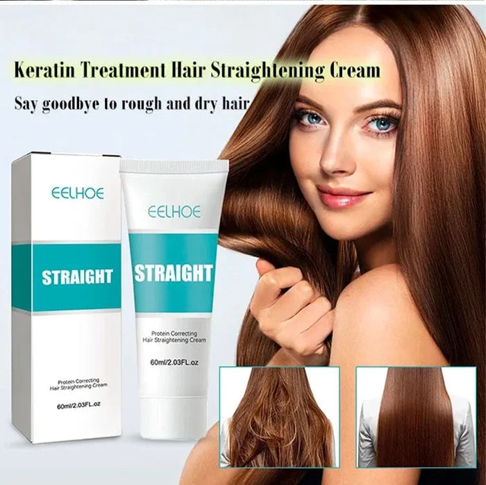 ✨ Silk & Keratin Hair Straightening Cream