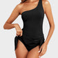 ⛱️One Shoulder Skirted One Piece Swimsuit