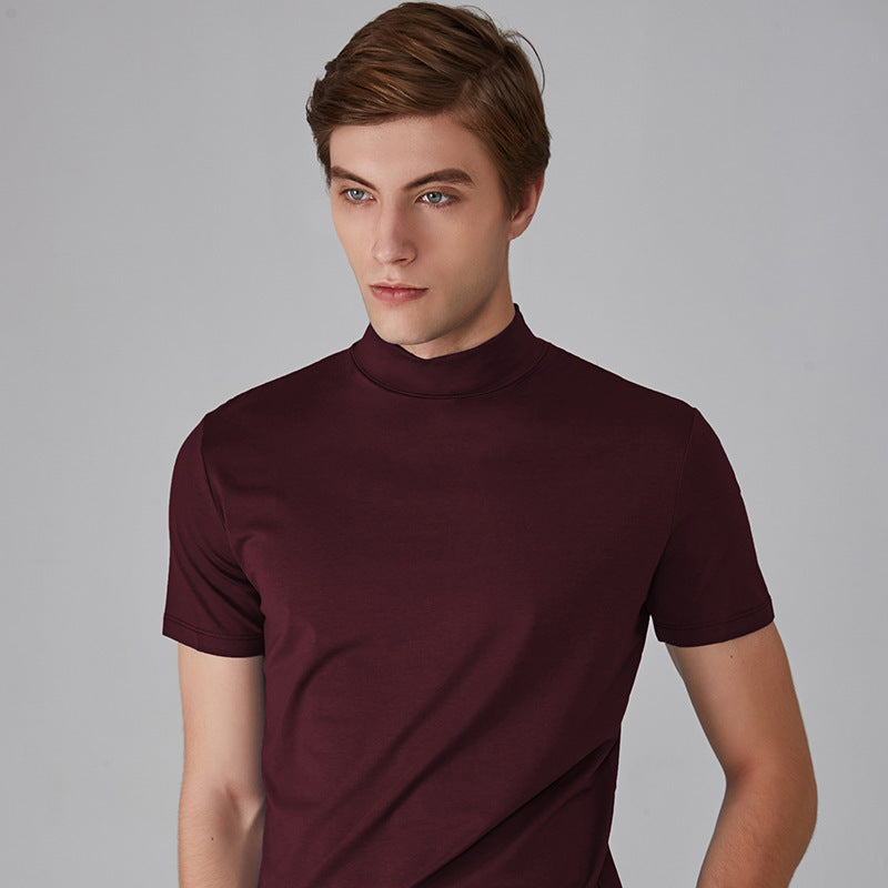 Men's T-shirt with Collar and Slim Fit