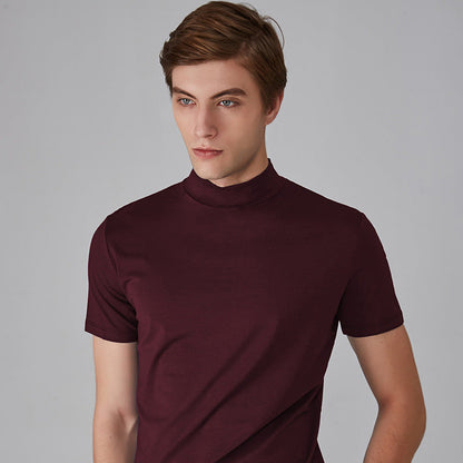 Men's T-shirt with Collar and Slim Fit