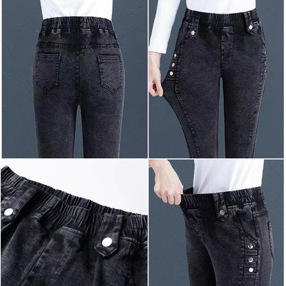 Elastic Warm Plush Skinny Jeans for Women