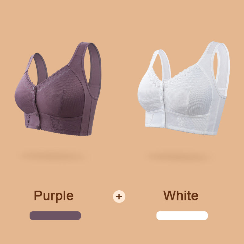 Stretchy Front Closure Breathable Bra for Seniors