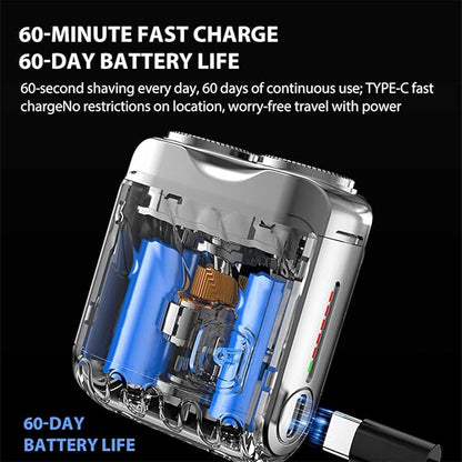 🔥 Mini Electric Rotary Dual Ring Pocket Shaver