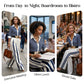 Women's Striped Shirt & Wide-Leg Pants 2-Piece Set