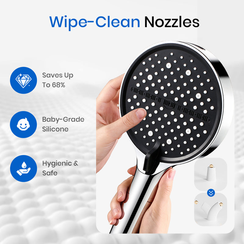 🚿 High-Pressure Rainfall Shower Head - 360° Adjustable Angle, Easy-Clean Nozzles & Universal Fit for Refreshing Showers 💦📦