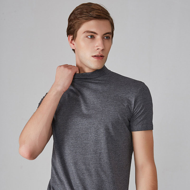 Men's T-shirt with Collar and Slim Fit