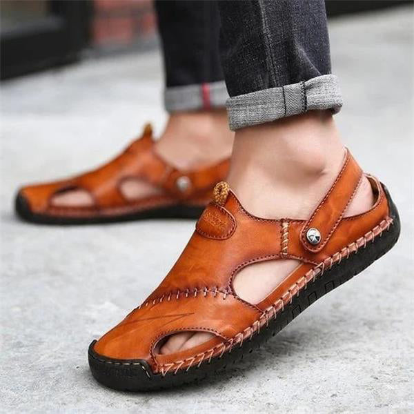 【Handmade】High Quality Soft Leather Casual Sandals For Men