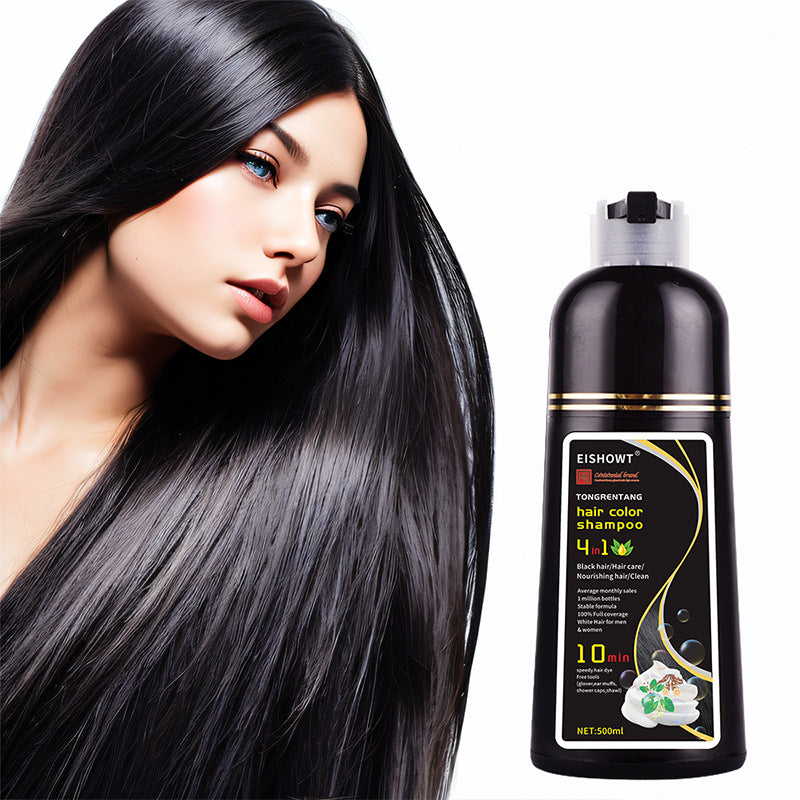 Plant Hair Coloring Shampoo In Bubbles