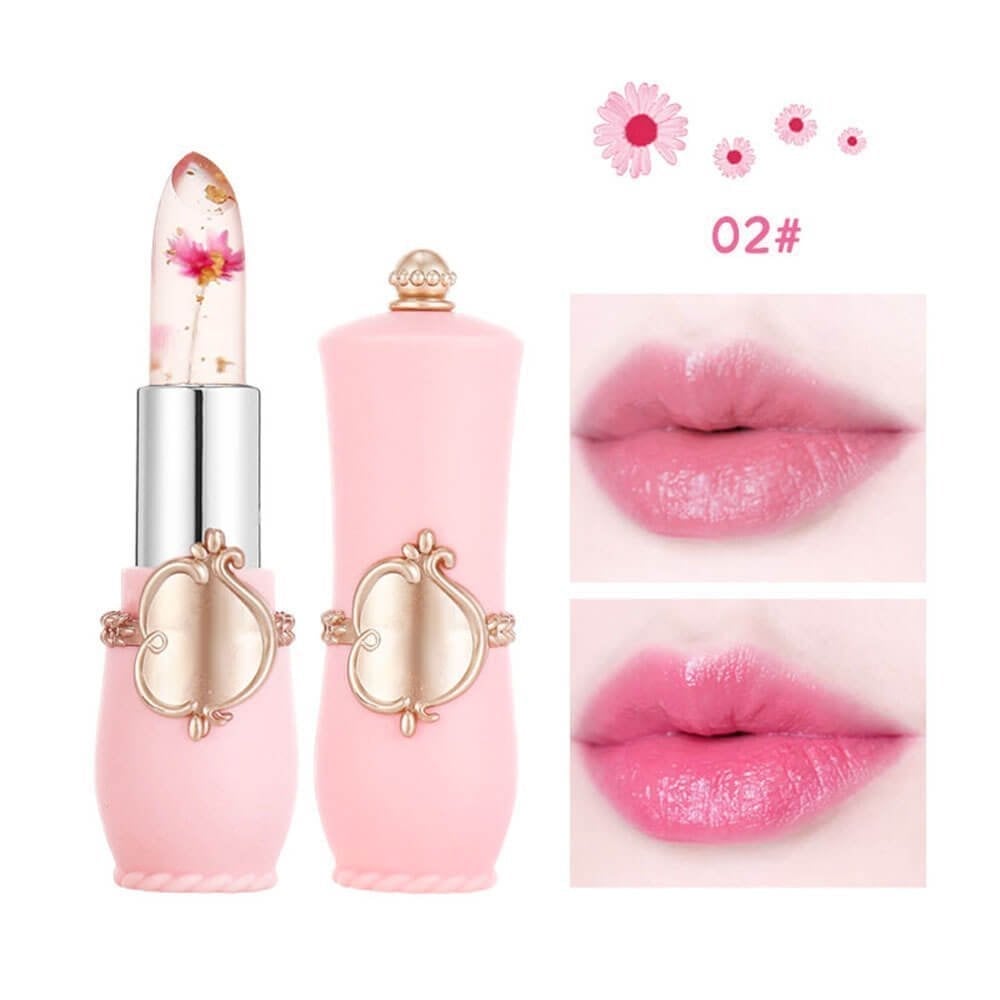 💋Crystal Jelly Flower Color Changing  Lipstick💄