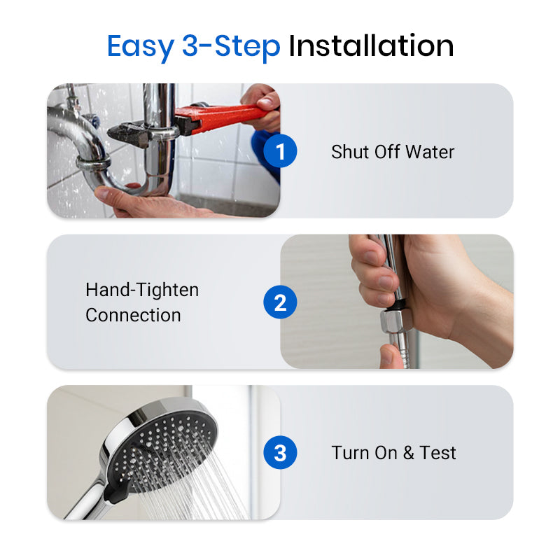 🚿 High-Pressure Rainfall Shower Head - 360° Adjustable Angle, Easy-Clean Nozzles & Universal Fit for Refreshing Showers 💦📦