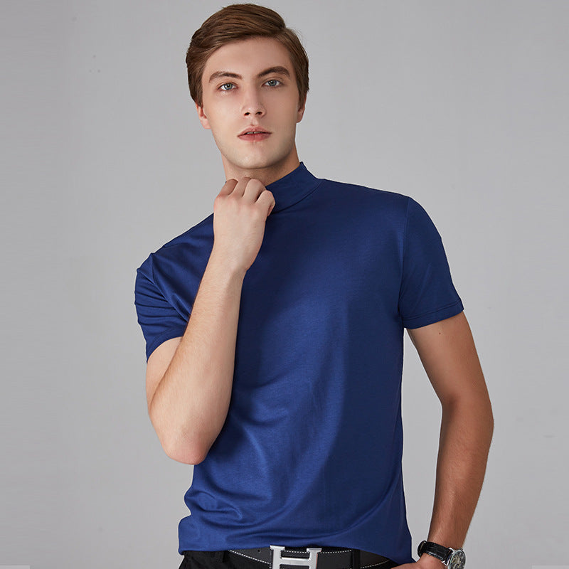 Men's T-shirt with Collar and Slim Fit