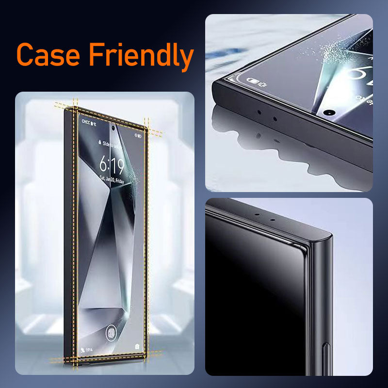 4K HD/Anti-Peeping Tempered Glass Screen Protector with Auto Dust-elimination Installation for Samsung Galaxy S Series