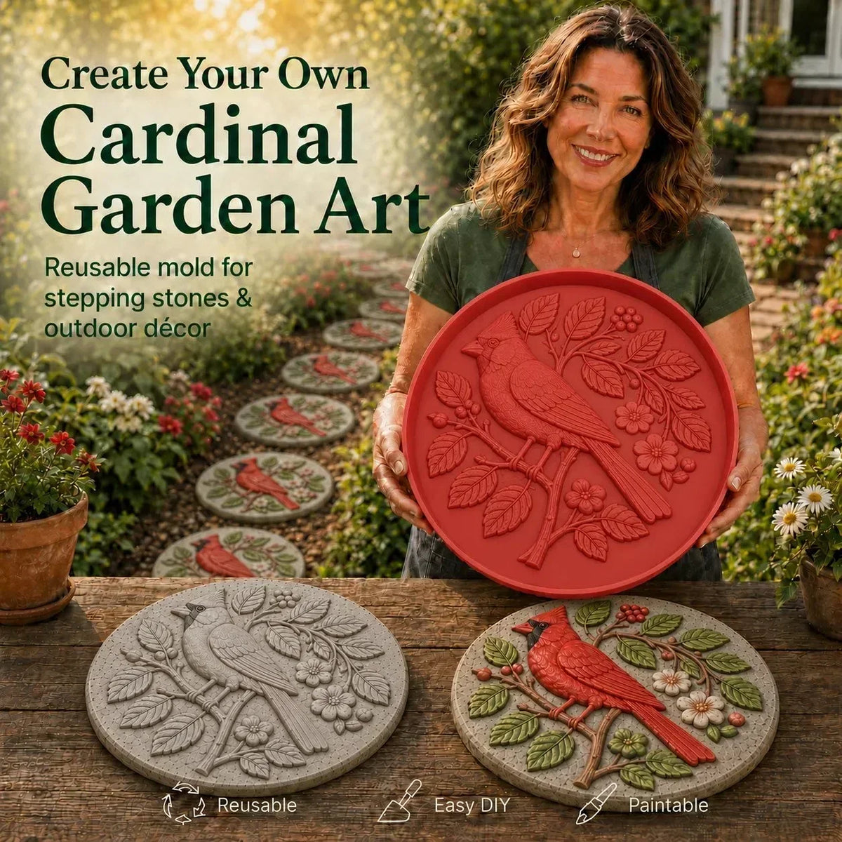 🌻 Reusable Garden Art Mold – Make Your Garden Truly One of a Kind