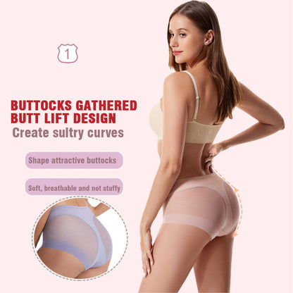 High Waist Ice Silk Seamless Shaping Briefs