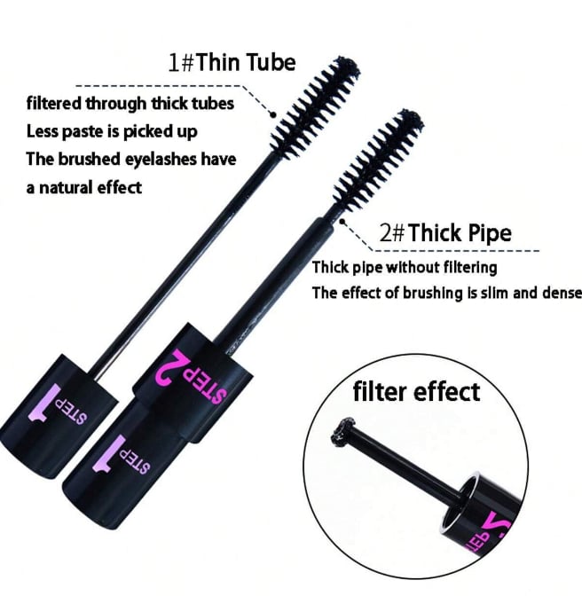 Long Thick Curl Eyelash Mascara Dual-Purpose Mascara