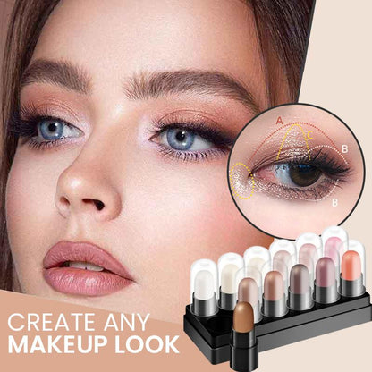 16 Colors Highlight Eyeshadow Pen Waterproof Glitter Eyeshadow Eyeliner Pen