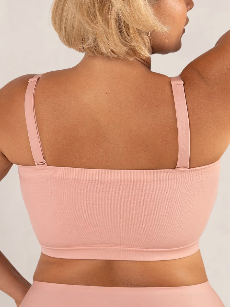 🤎Convertible Strapless Bandeau Bra with Wireless Comfort, Anti-Slip Grip & Removable Straps