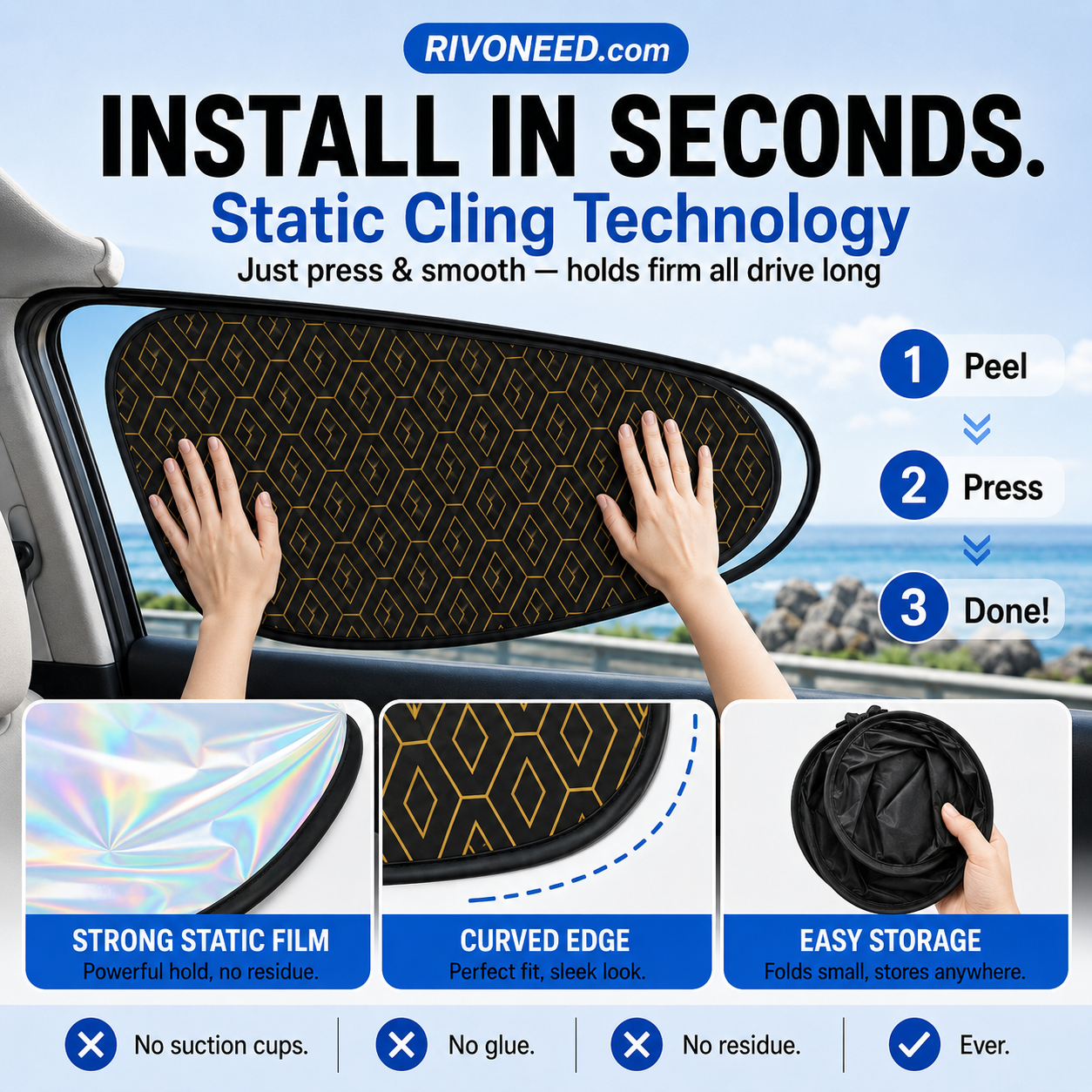 🏆 Universal Car Side Window Sun Shades