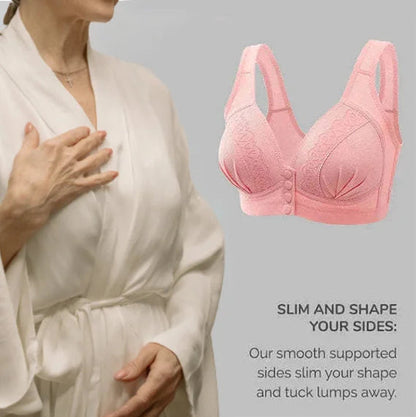 2024 Front Button Breathable Skin-Friendly Cotton Bra