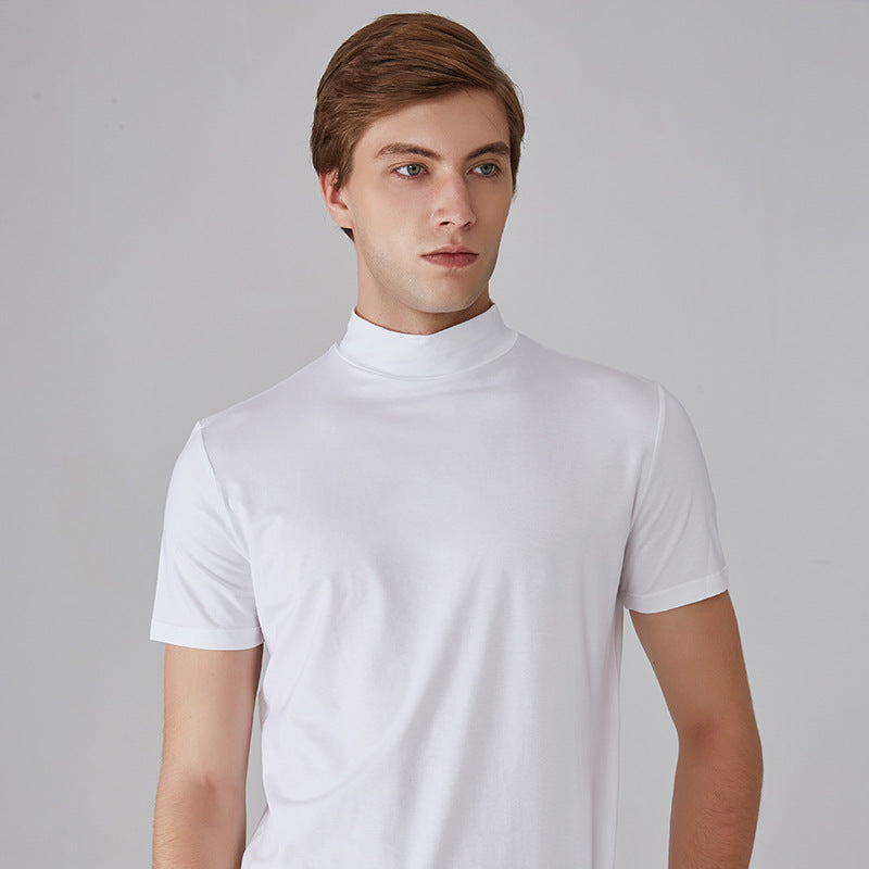 Men's T-shirt with Collar and Slim Fit