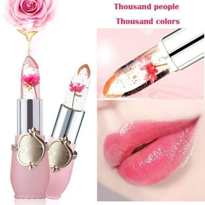 💋Crystal Jelly Flower Color Changing  Lipstick💄