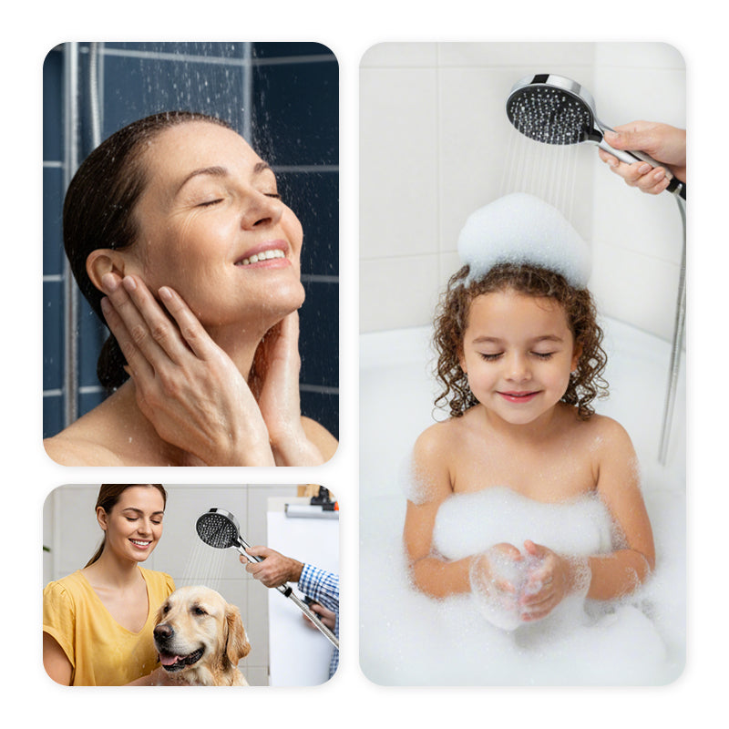 🚿 High-Pressure Rainfall Shower Head - 360° Adjustable Angle, Easy-Clean Nozzles & Universal Fit for Refreshing Showers 💦📦