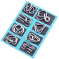Metal Puzzle Ring Set (8-Piece) Blue Edition Brain Teaser Game