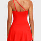 ⛱️One Shoulder Skirted One Piece Swimsuit